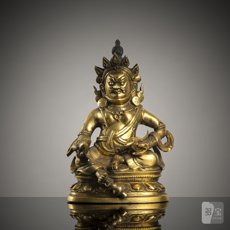 A GILT-BRONZE FIGURE OF VAISHRAVANA